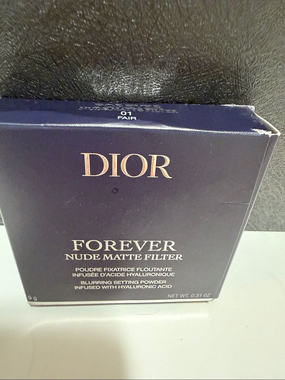Dior 01 fair Quilted Compact Silver CD Emblem setting powder forever nude matte - Picture 5 of 5